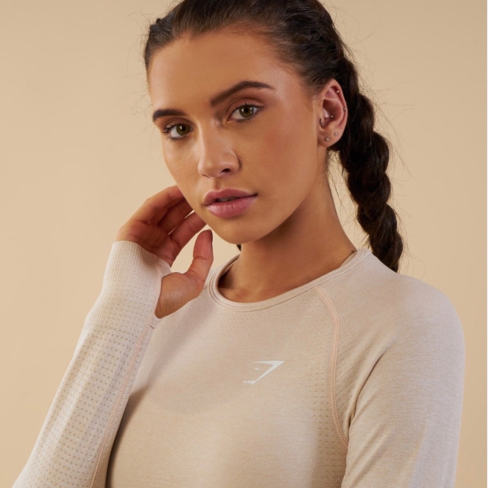 Gymshark Vital Seamless LS Crop Top - Picture 3 of 5